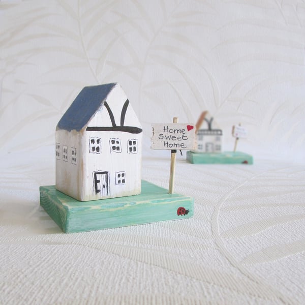 Tudor Style Little House, Wooden House on a Base