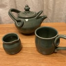 Tea for me!  Teapot, mug and pourer