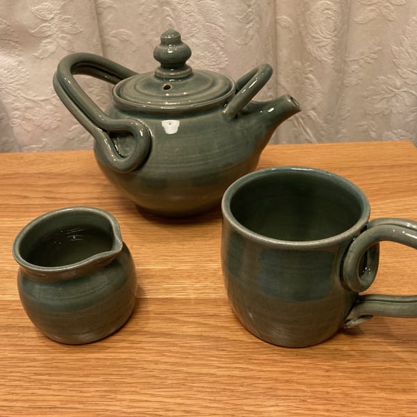 Tea for me!  Teapot, mug and pourer