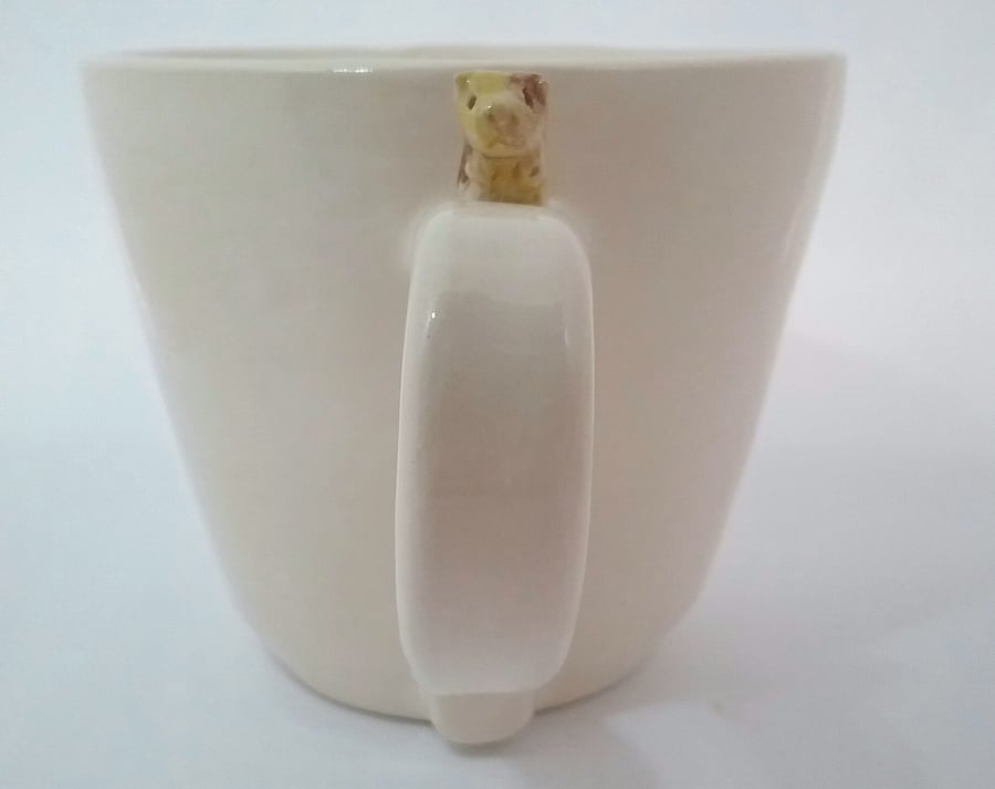 Ceramic handthrown guineapig cup - handmade pottery gift mug for pet lover