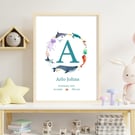 Under the Sea Personalised Baby Name Print