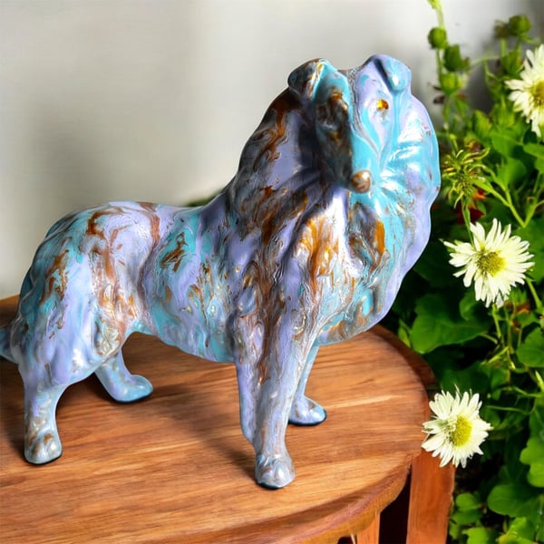 Hand painted Collie Dog