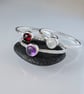 Sterling Silver Gemstone Stacking Rings, Handmade Urban Design Jewellery - Image 2