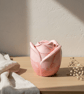 Pink marbled trinket pot with rose lid - handmade jewellery box or keepsake pot - Image 1