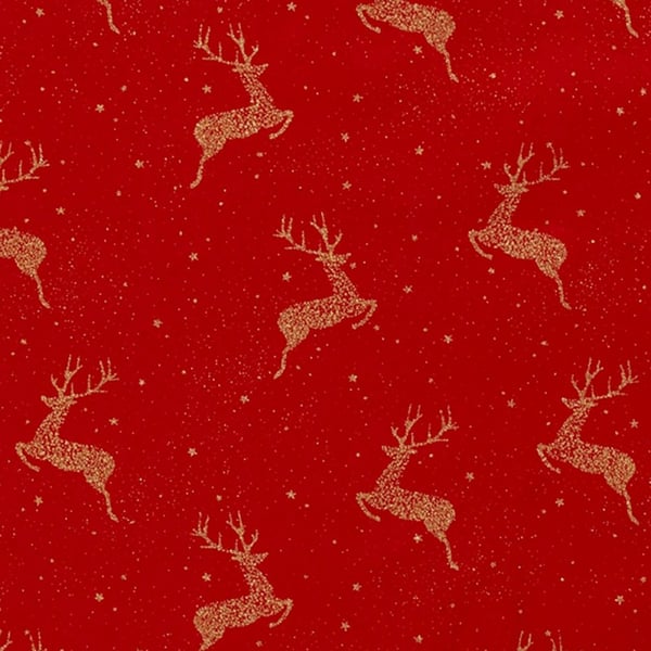 Christmas  Reindeer Tablecloth  170 x 140cm  Red OVAL