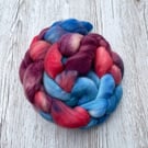 Merino Hand Dyed Spinning Fibre Jolly Sailor 100g