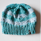 HAND KNIT Ladies Sage Duck Egg Hat