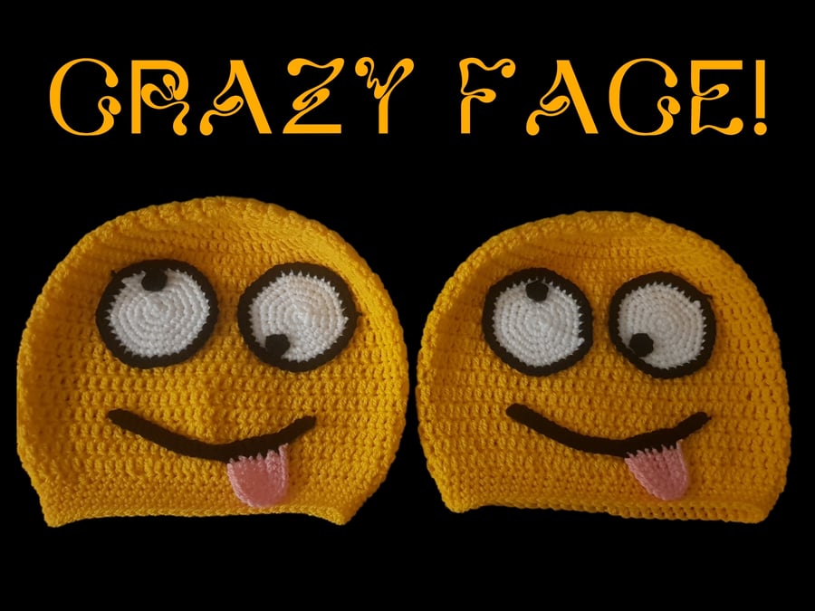 Crochet Crazy Face Headrest Covers