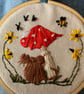 Mouse and toadie embroidered hoop - Image 2