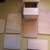 Robin or small garden bird nesting box kit to build yourself, self assembly kit.