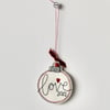 'Love 2021' Wool Felt Christmas Bauble