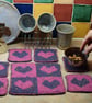 Knitting Pattern for Heart Coasters and Table Mat.  Digital Pattern - Image 2