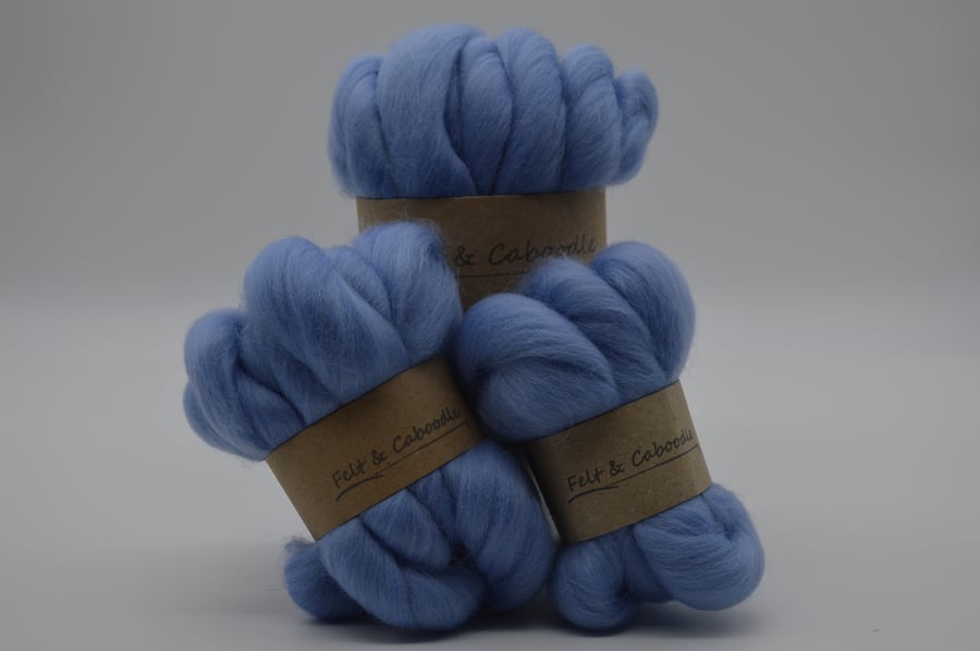 Corriedale Top Sky Blue