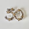 Special Order for AM - 'Fifty' - Handmade Brooch