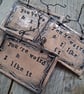 CLEARANCE! rustic ceramic pottery sign- you're weird and I like it