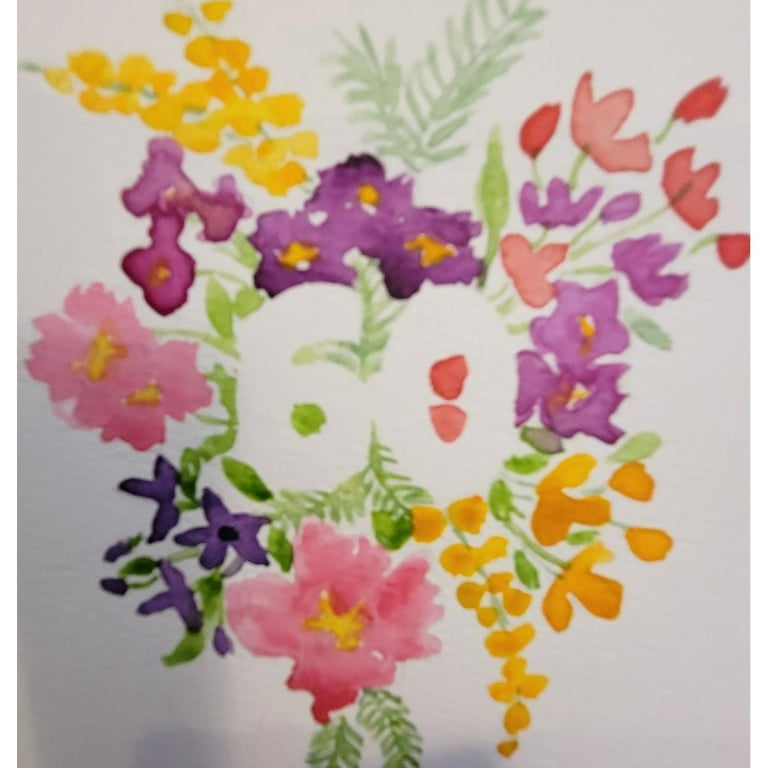 Letter original Watercolour card