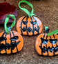 Set of 6 Handmade Ceramic Halloween Pumpkin Decorations – Jack O'Lantern 