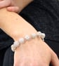 Statement Silver Wire Bead Bracelet Made by Hand - Image 5