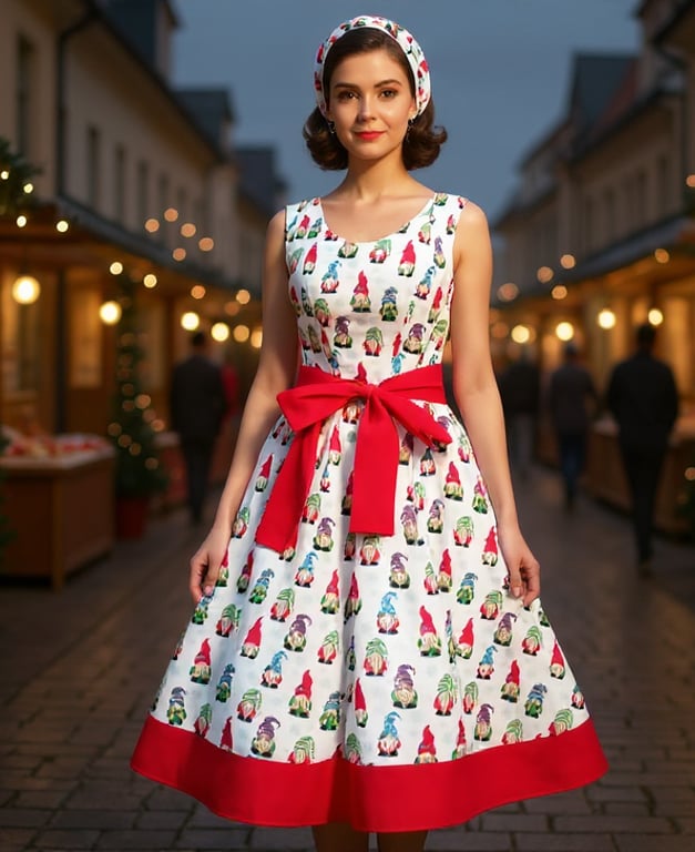 Gonks 1950s Vintage Retro Rockabilly circle Dress women's sizes 14-26