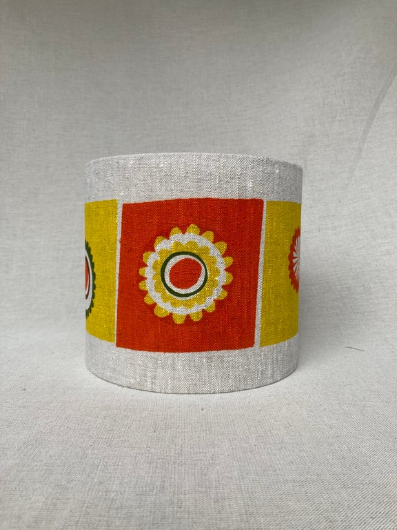 Perfectly Imperfect - Hand printed 20cm diameter lampshade. 