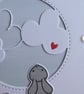 Christmas Card - Rabbit With Clouds - Icy Blue - Christmas Wishes - Image 2