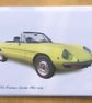 Alfa Romeo Spider Series 2 1971- Birthday, Anniversary, Retirement or Plain Card - Image 4