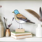 Fieldfare Glass Sculpture 