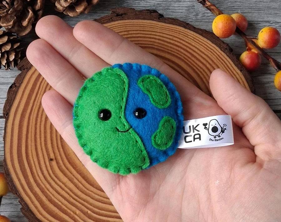 World hug, handsewn felt Letterbox gift, pick me up present for her