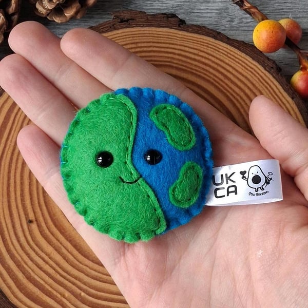 World hug, handsewn felt Letterbox gift, pick me up present for her