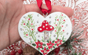 Mini Christmas heart decorations