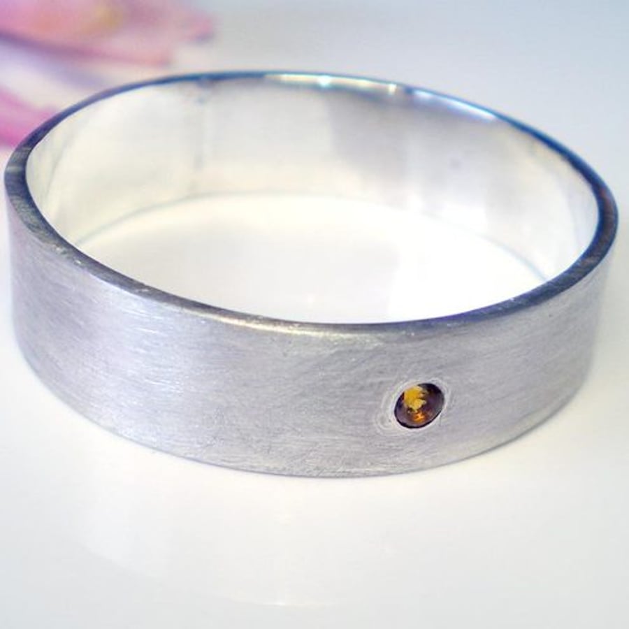 Hello Honey - a yellow Citrine and sterling silver ring unisex