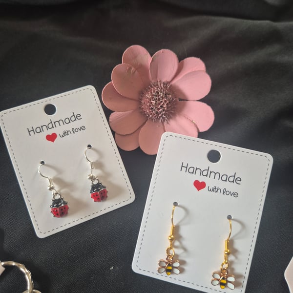 LADYBIRD AND BUZZY BEE EARRINGS