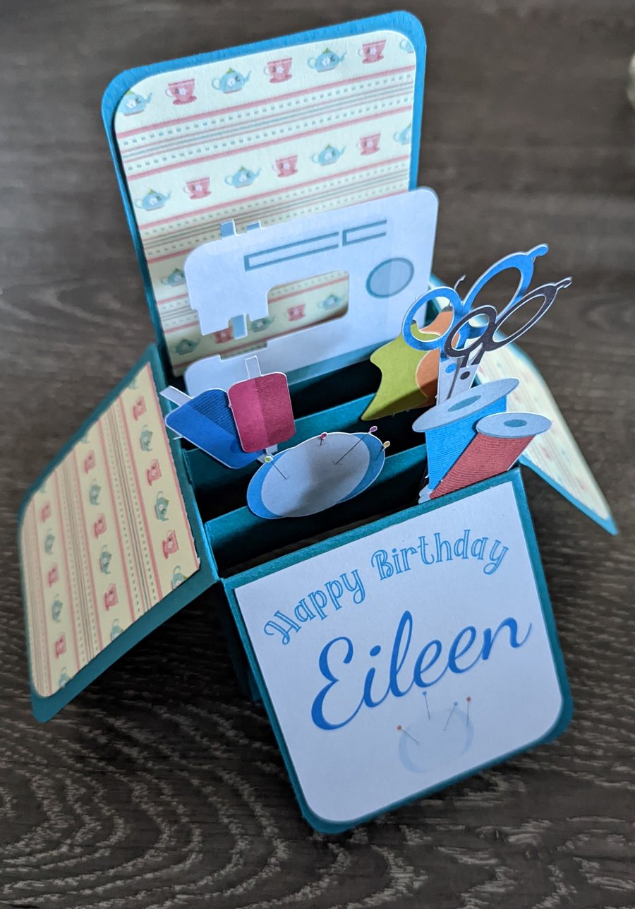Sewing Birthday card
