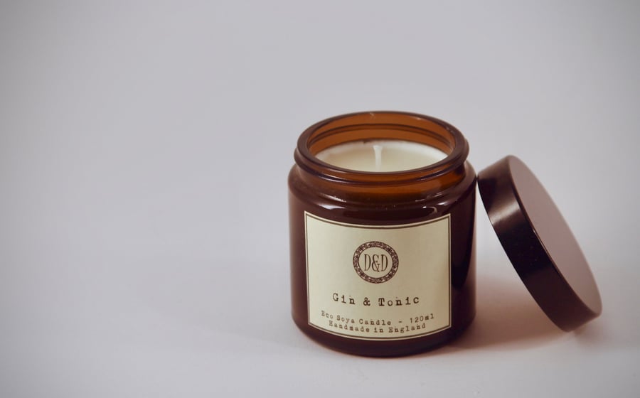 Eco soya scented candle - Gin & Tonic 120 ml