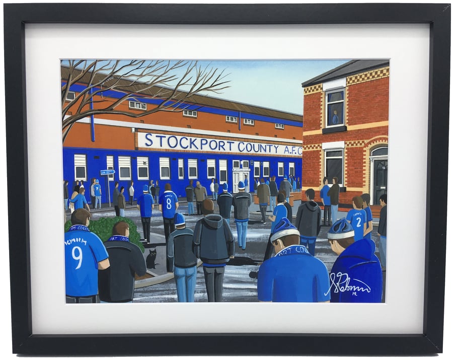 Stockport County F.C Edgeley Park Stadium. High Quality Framed Art Print