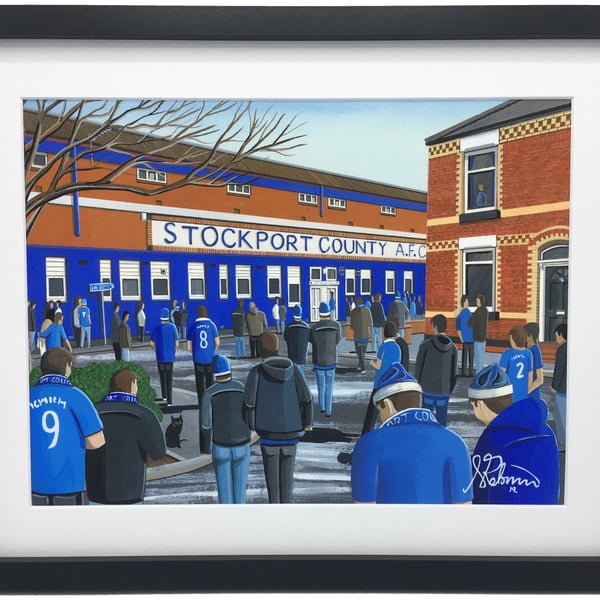 Stockport County F.C Edgeley Park Stadium. High Quality Framed Art Print