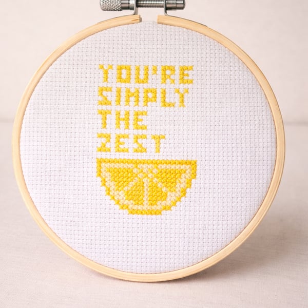 'You’re Simply the Zest’ Cross Stitch