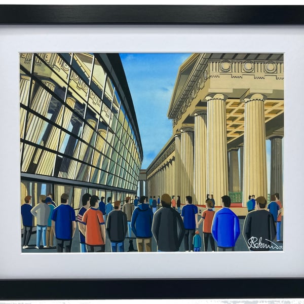 Chicago Bears, Soldier Field NFL American Football Framed Art Print. Approx A4.