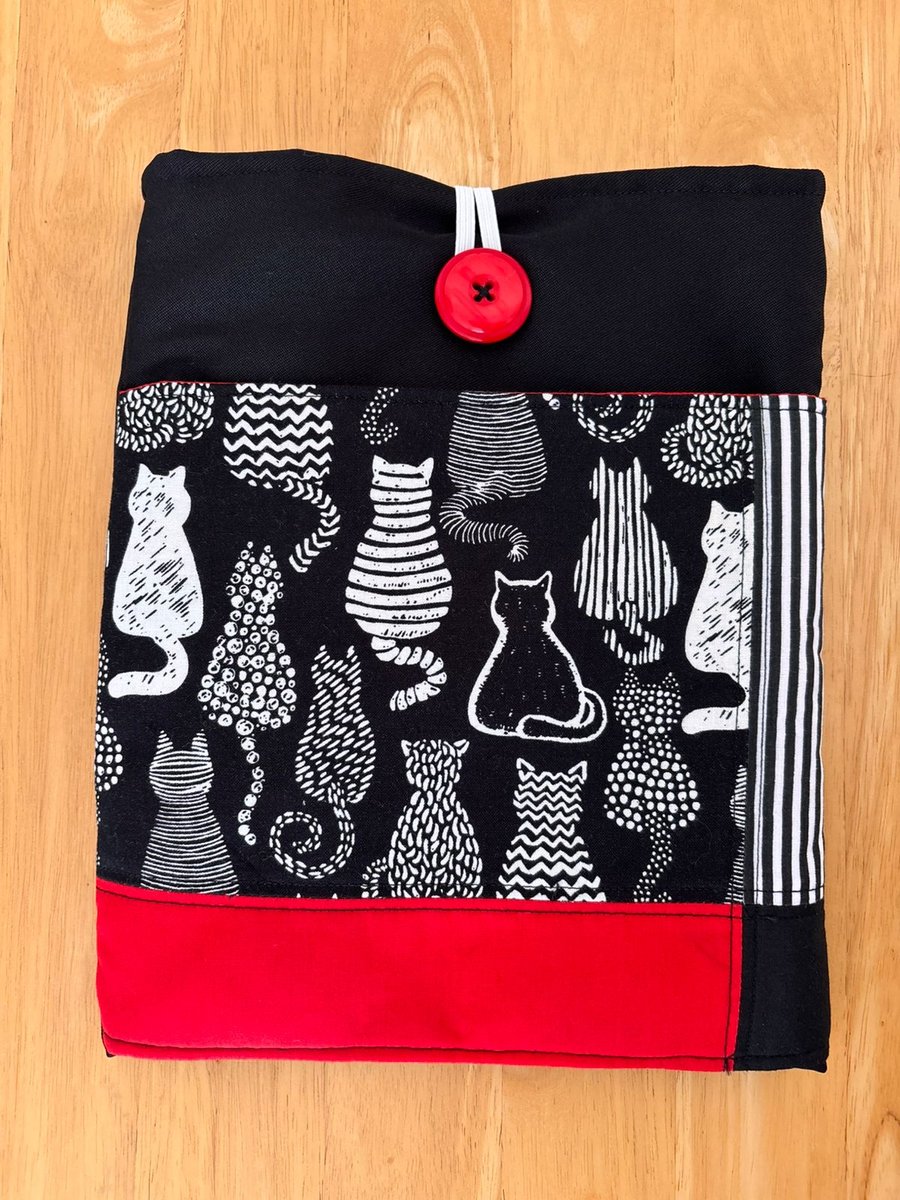 Patchwork cats print iPad, book case