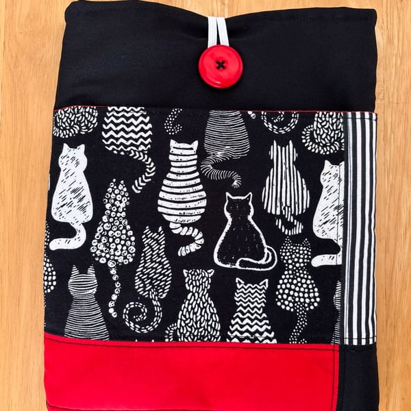 Patchwork cats print iPad, book case