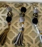 Pom Pom bag charm with tassel - Image 2
