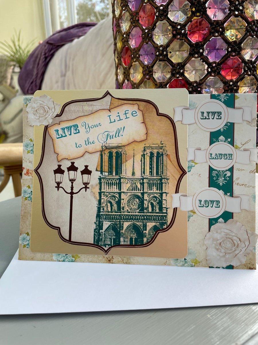 Live your life to the full Just to say card