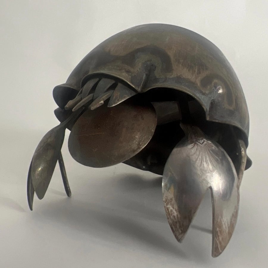 Hermit crab scrap cutlery sculpture (B)