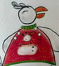 Cheeky Seagull in Tacky Christmas Sweater Card - Image 4