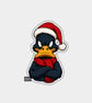 Unique Funny Christmas Sticker Xmas Decal - Angry Duck