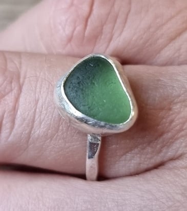 Seaglass ring size M