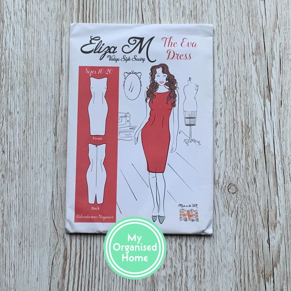 Eliza M Eva dress sewing pattern, sizes 10-20 - unused pattern, in factory folds
