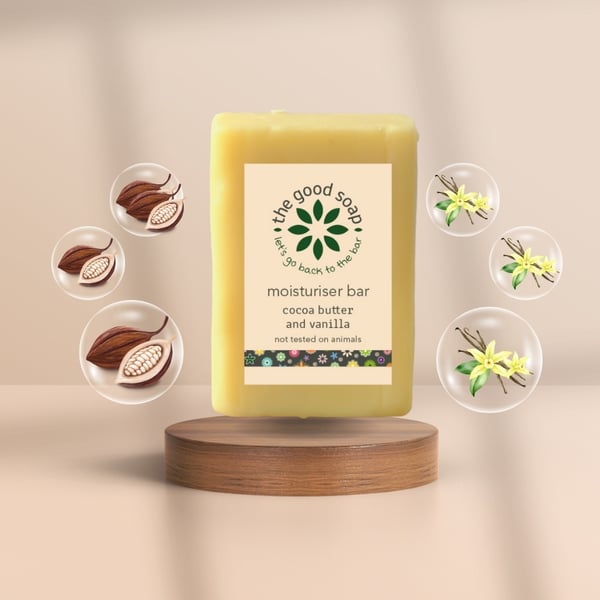 Cocoa Butter and Vanilla Solid Moisturiser Bar