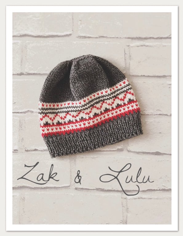 Nordic Pattern Knitted Baby Hat 0-3 months