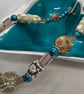 Indonesian Bead Style Necklace Teal Pearls - Image 2